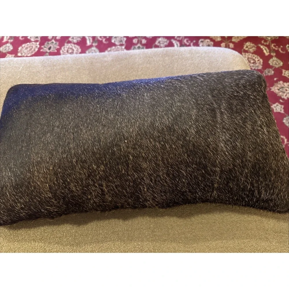 Cowhide? Animal Fur Lumbar Throw Sofa Bedroom Pillow (TD)